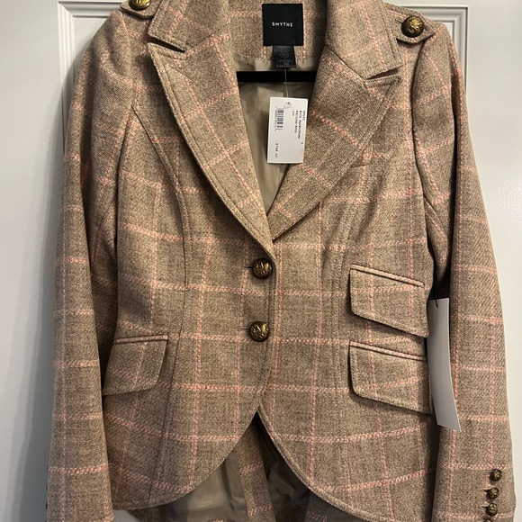 Smythe Virgin Wool Plaid Print Blazer - Picture 4 of 8